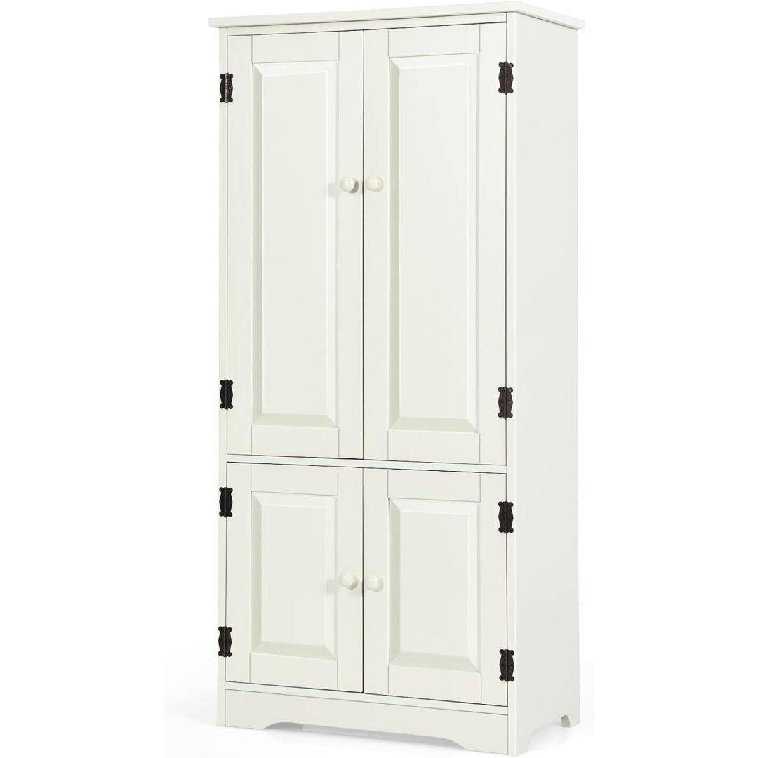 Pour un interieur harmonieux, bibliotheque avec portes, avec etageres en finition beige