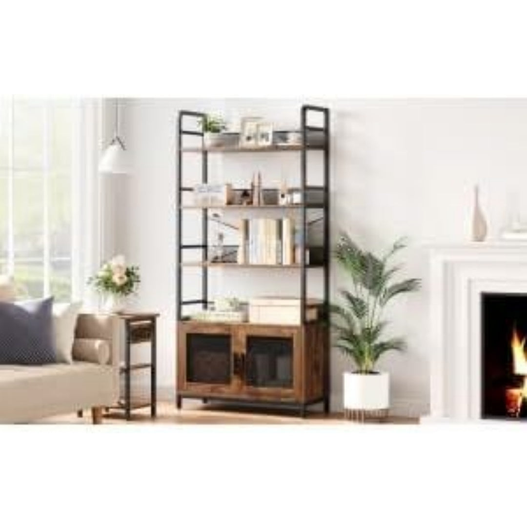 Le charme du rangement avec ce commode avec tiroirs, avec portes, coloris marron et bois naturel