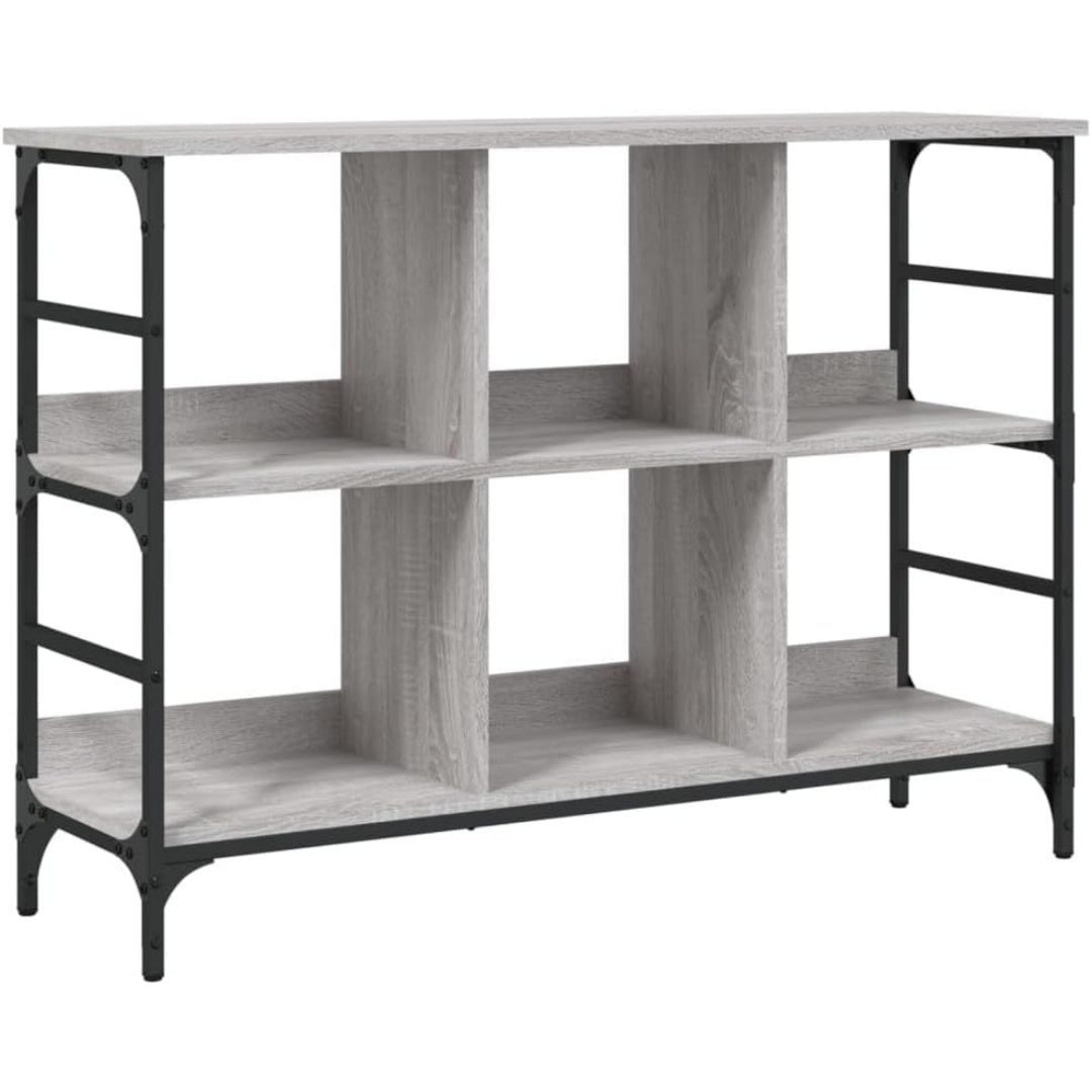 Pour un interieur harmonieux, buffet avec portes, a l'aspect bois en finition gris et bois naturel