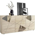 Le charme du rangement avec ce meuble de rangement avec portes, coloris chene