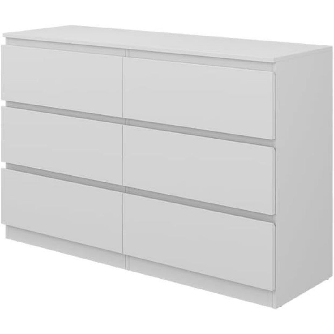 Le charme du rangement avec ce commode avec tiroirs, coloris blanc