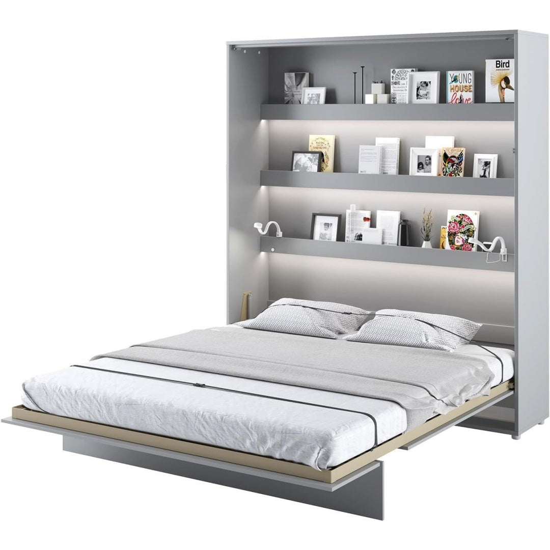 Le charme du rangement avec ce commode avec tiroirs, avec etageres, coloris gris et bois naturel