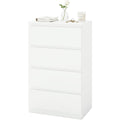 Pour un interieur harmonieux, buffet avec tiroirs, aux lignes contemporaines en finition blanc