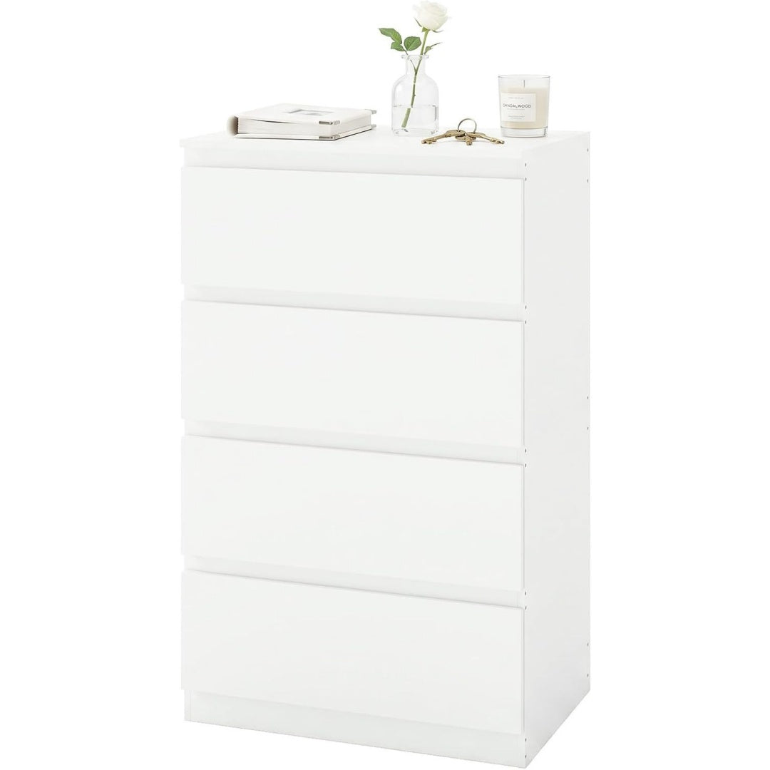 Pour un interieur harmonieux, buffet avec tiroirs, aux lignes contemporaines en finition blanc