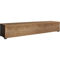 Un espace mieux organise grace a ce table avec portes, aux lignes contemporaines, finition chene et vert