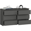Pour un interieur harmonieux, buffet avec tiroirs, aux lignes contemporaines en finition gris