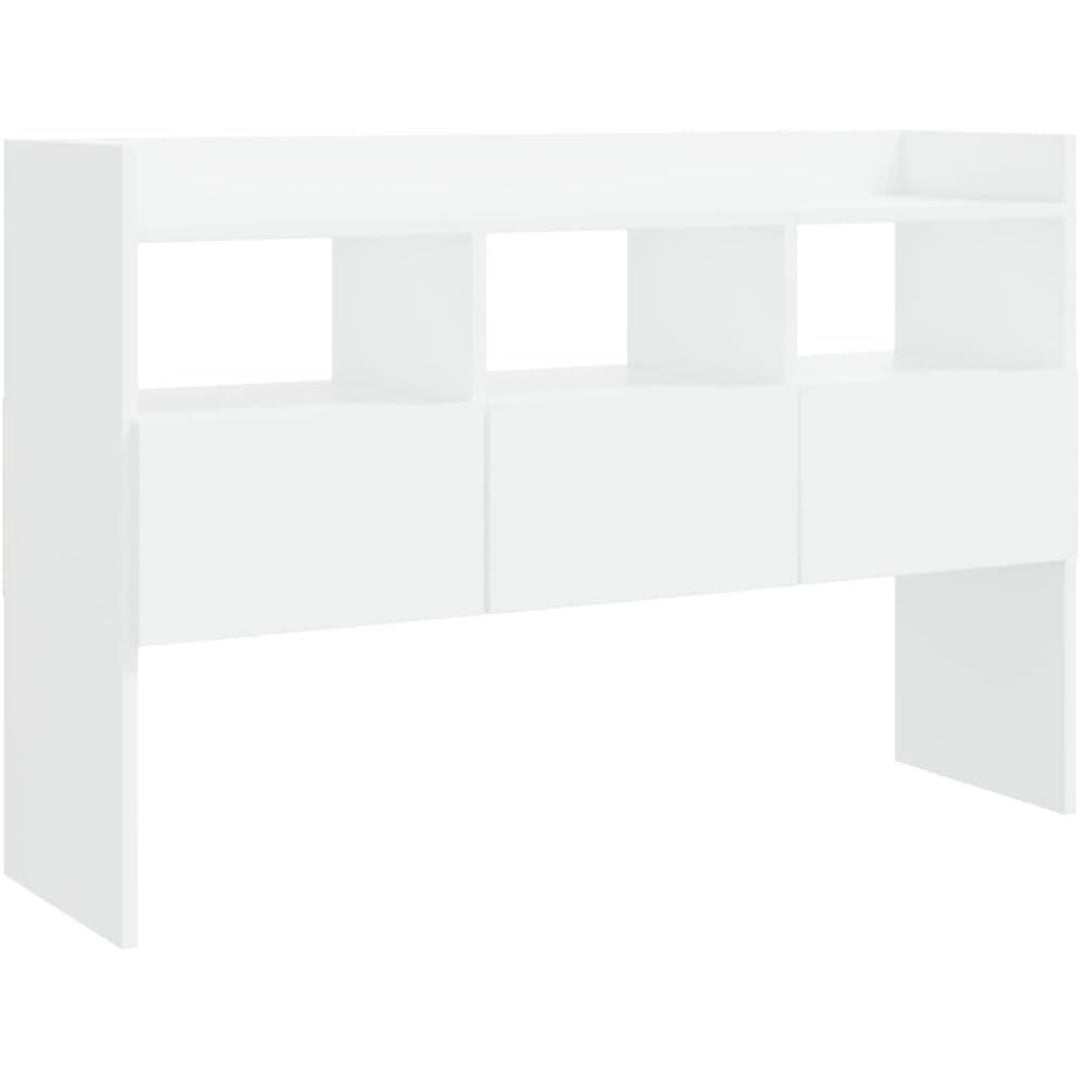 Une touche de caractere, buffet avec tiroirs, a l'aspect bois dans un ton blanc et bois naturel