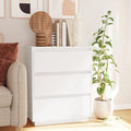 Le charme du rangement avec ce buffet avec tiroirs, avec portes, coloris blanc et bois naturel