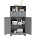Une touche de caractere, commode avec tiroirs, avec portes dans un ton gris et bois naturel