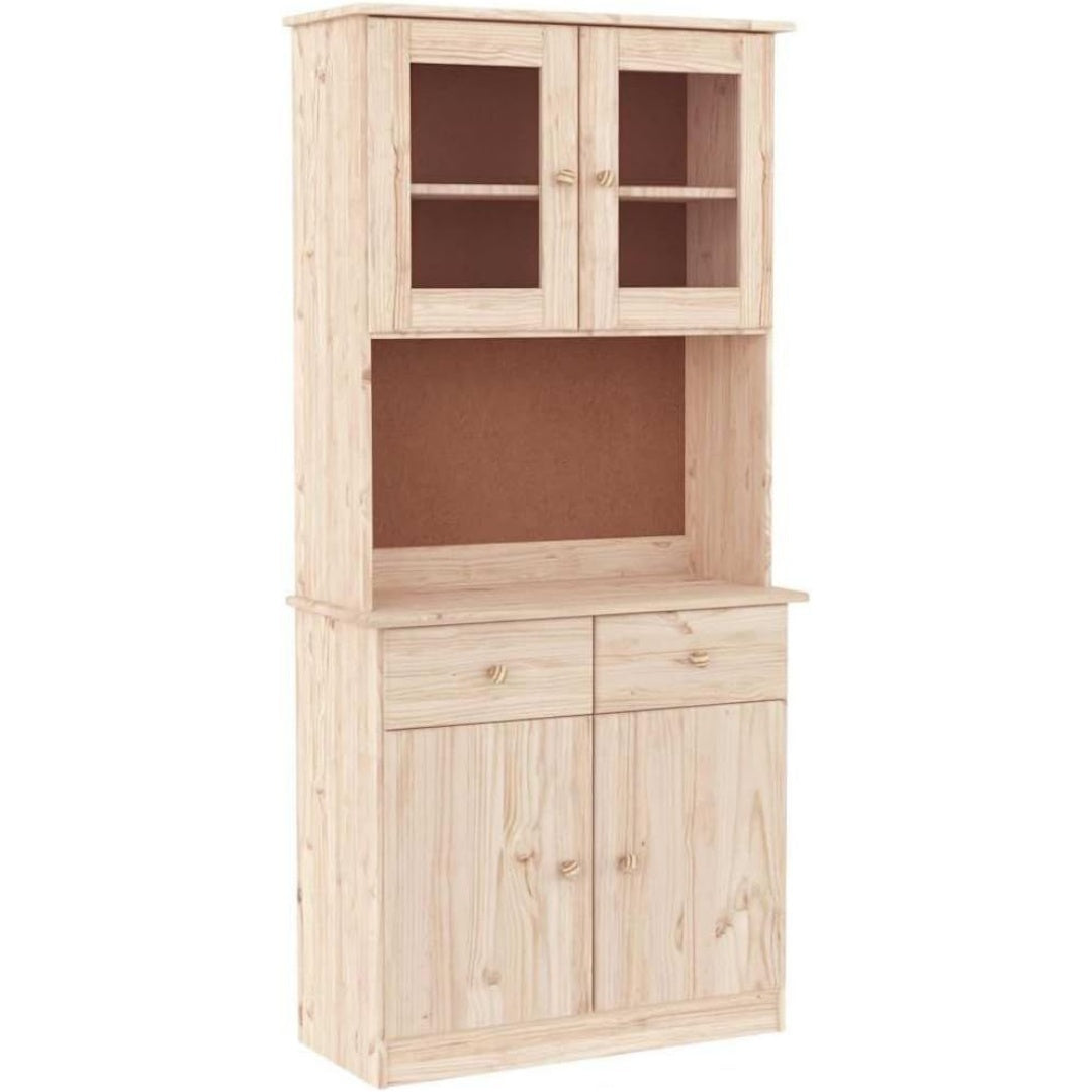 Une touche de caractere, buffet avec tiroirs, avec portes dans un ton naturel et bois naturel