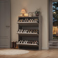 Une touche de caractere, commode avec tiroirs, avec etageres dans un ton gris et bois naturel