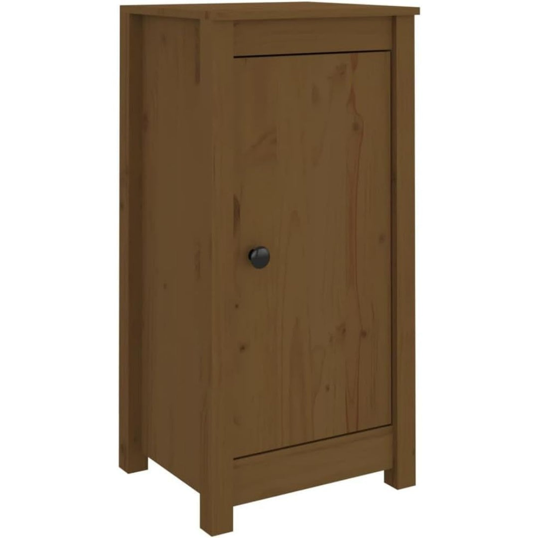 Une touche de caractere, buffet avec portes, a l'aspect bois dans un ton marron et naturel