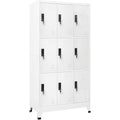 Le charme du rangement avec ce armoire avec portes, au style industriel, coloris blanc