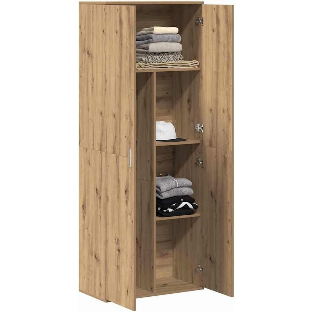 Le charme du rangement avec ce buffet avec portes, a l'aspect bois, coloris bois naturel