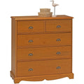 Le charme du rangement avec ce commode avec tiroirs, aux accents metalliques, coloris bois naturel