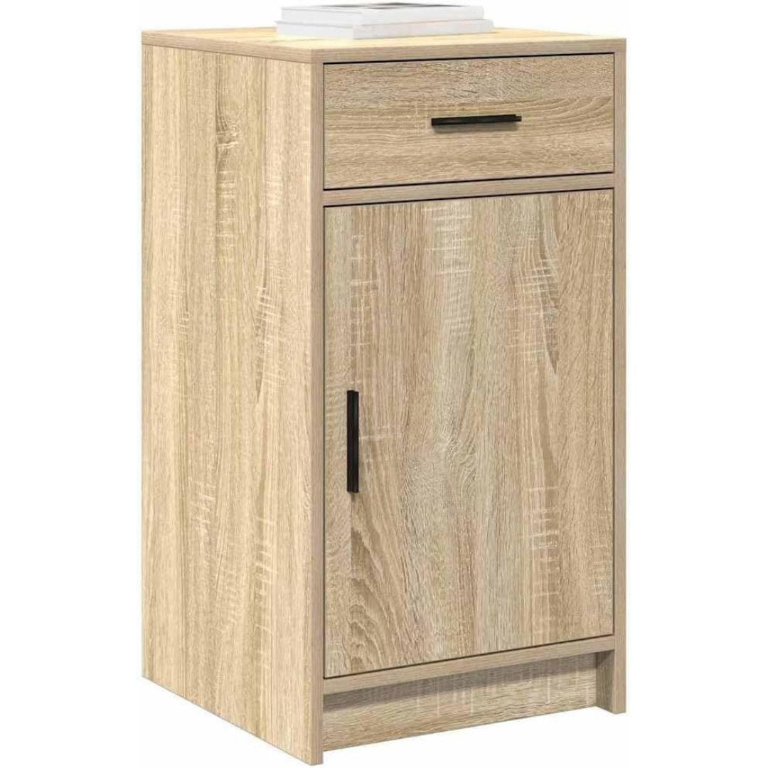 Pour un interieur harmonieux, buffet avec tiroirs, avec portes en finition chene et bois naturel