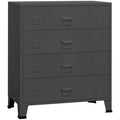 Le charme du rangement avec ce commode avec tiroirs, avec portes, coloris anthracite
